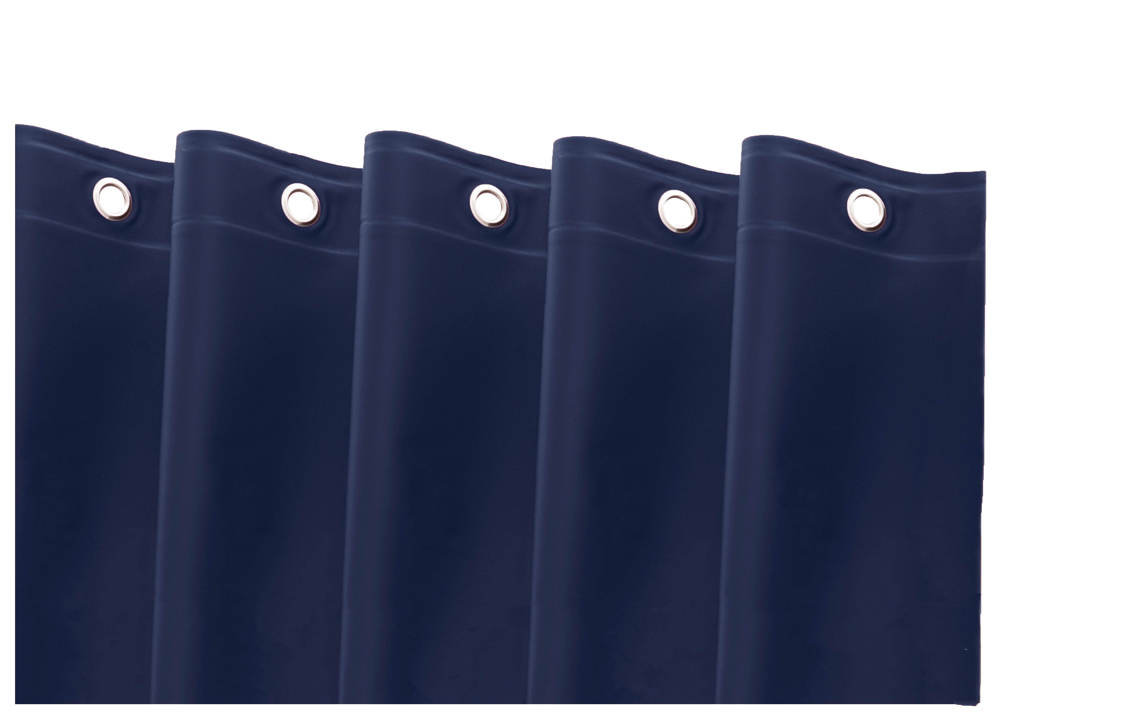 72" Navy Blue Vinyl Shower Curtain Liner-0