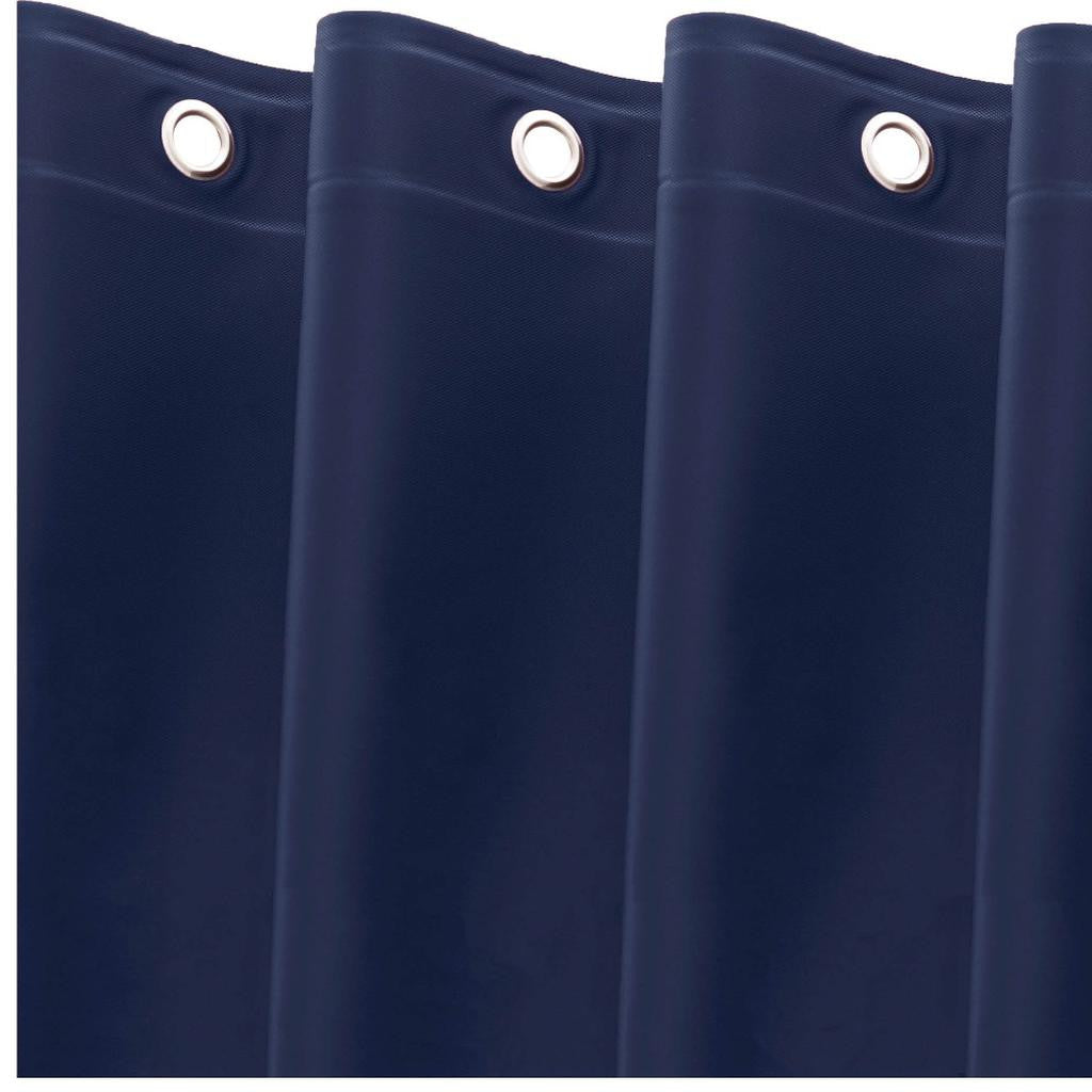 72" Navy Blue Vinyl Shower Curtain Liner-2