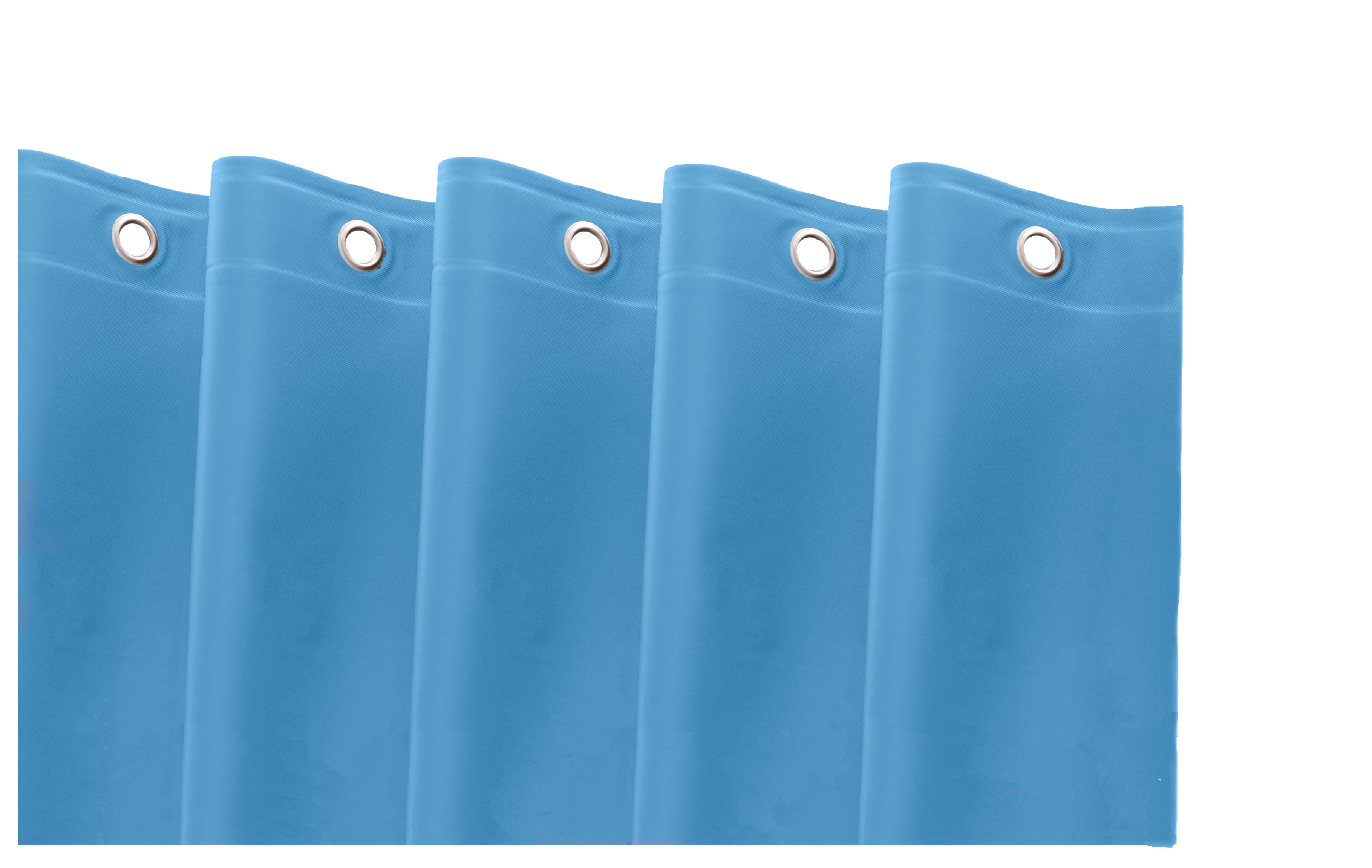 72" Sky Blue Vinyl Shower Curtain Liner-0