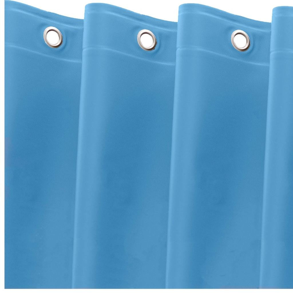72" Sky Blue Vinyl Shower Curtain Liner-2