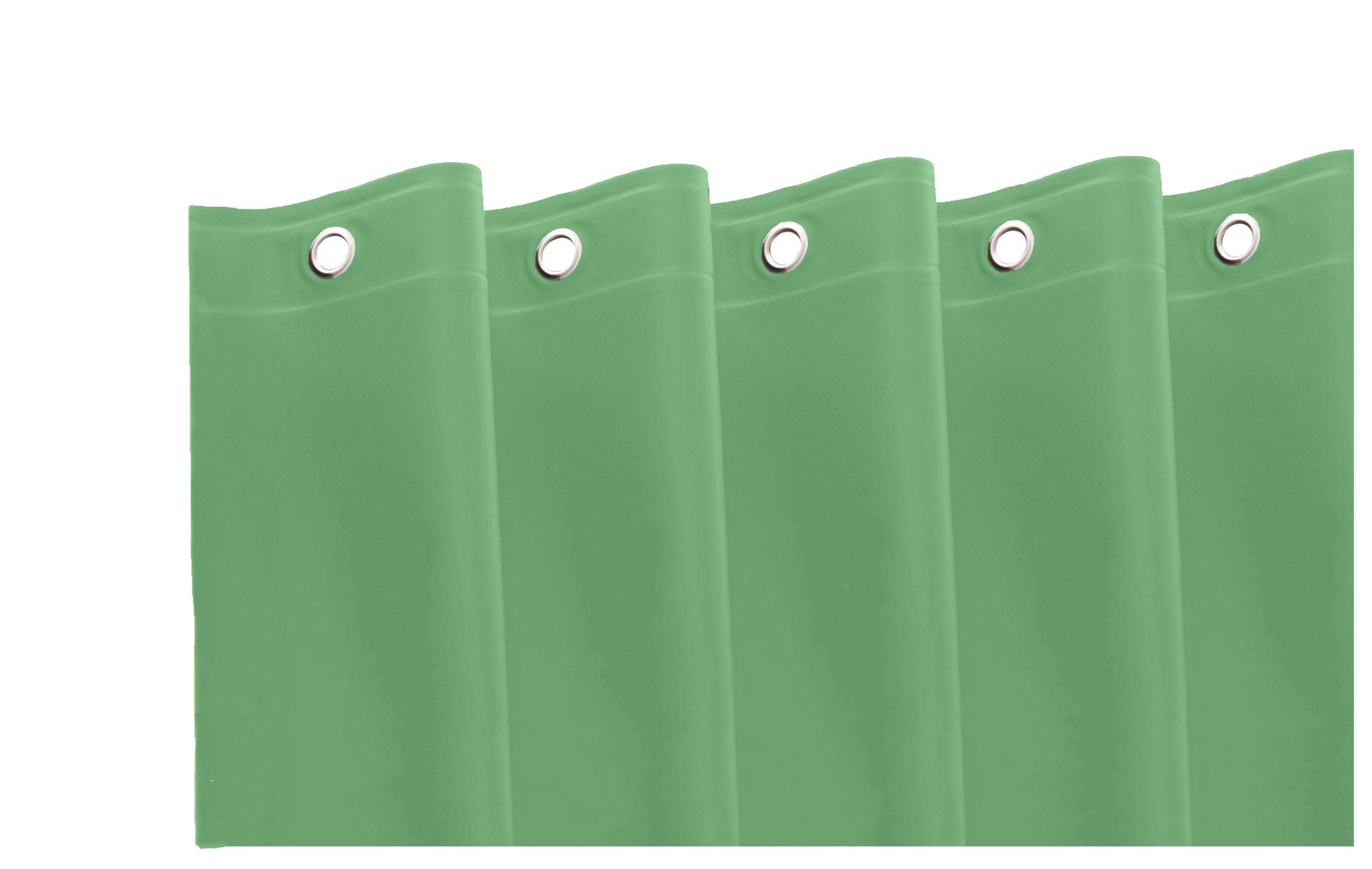 72" Green Vinyl Shower Curtain Liner-2
