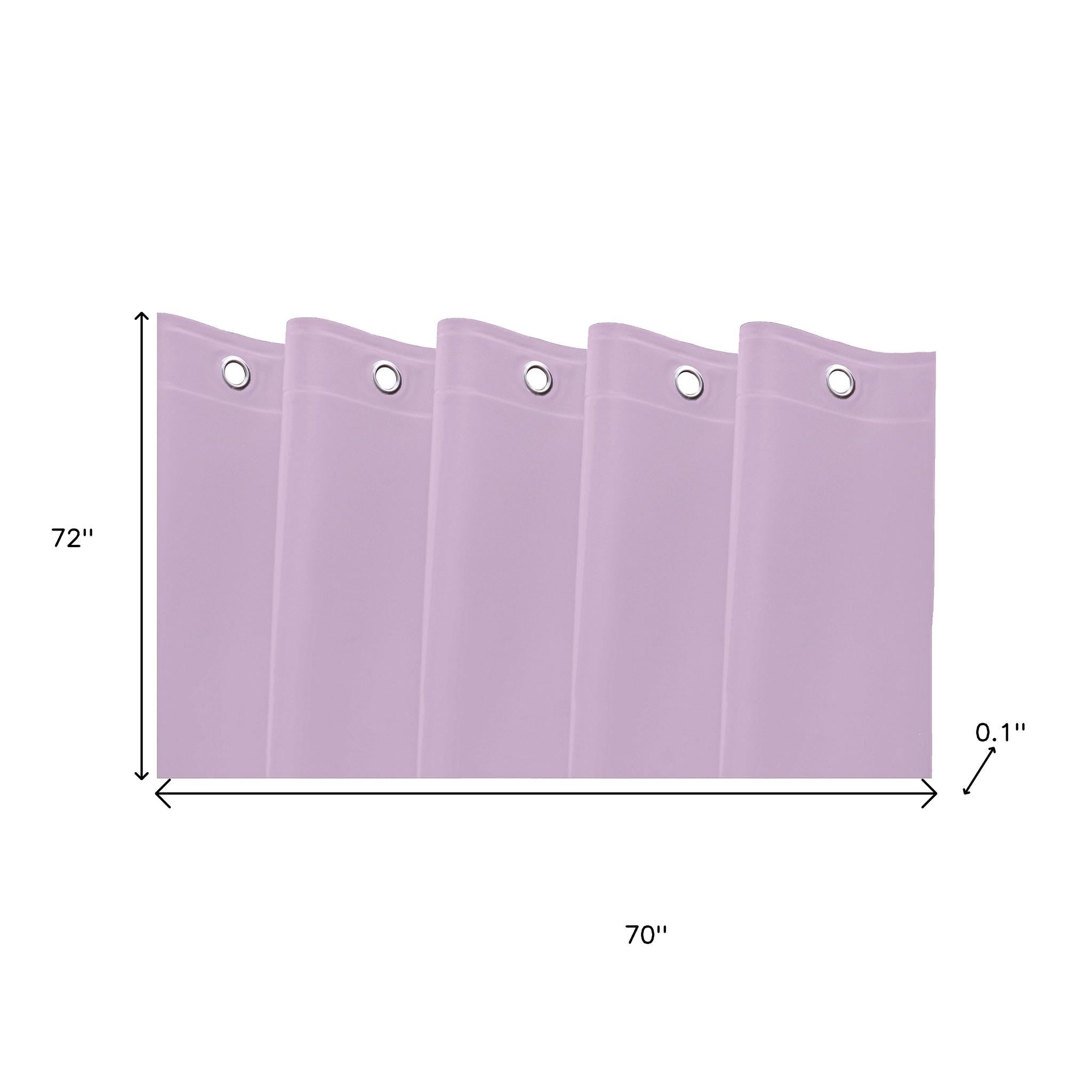 72" Lilac Vinyl Shower Curtain Liner-5
