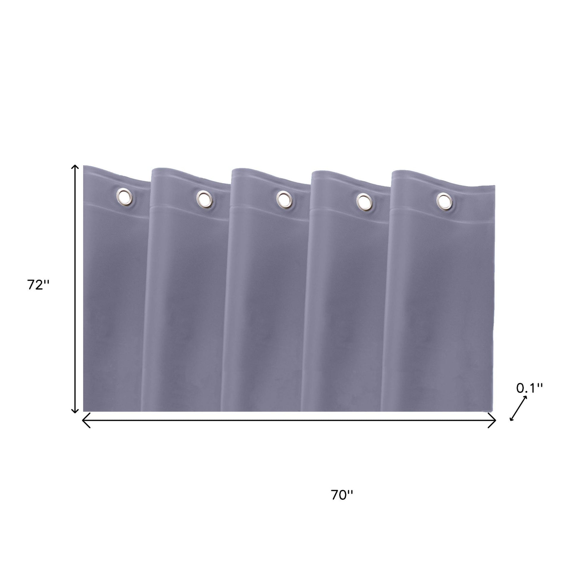 72" Blue Vinyl Shower Curtain Liner-3