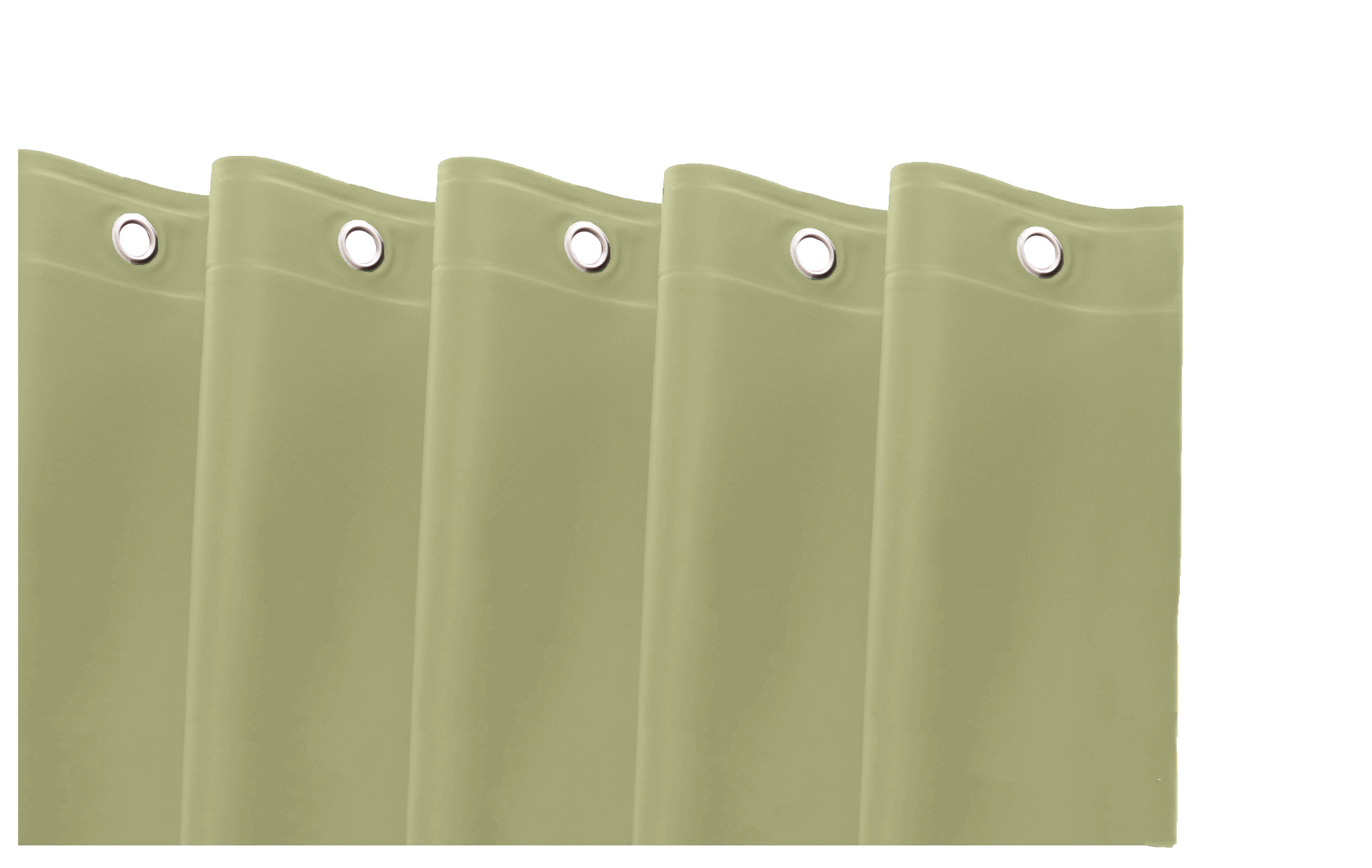 72" Moss Green Vinyl Shower Curtain Liner-0