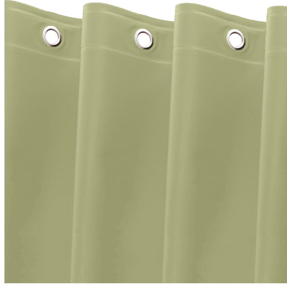 72" Moss Green Vinyl Shower Curtain Liner-2