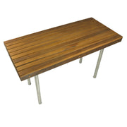 18" X 48" Brown Teak Rectangular Shower Bench-0