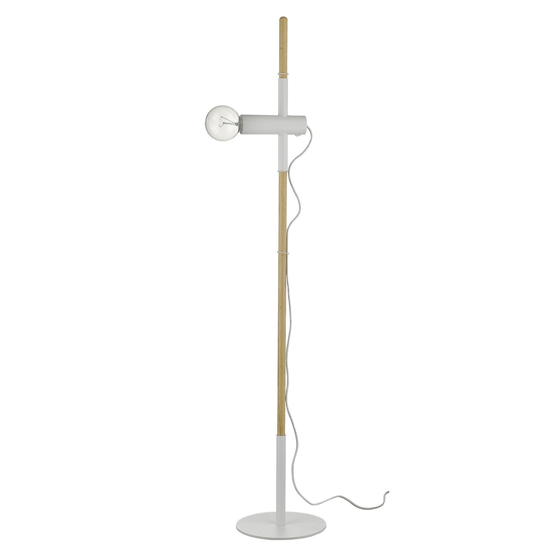 55" Brown And White Reading Floor Lamp-Floor Lamps-DECOROLALA