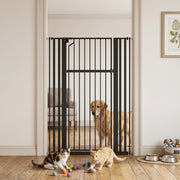 55" Extra Tall Pet Gate - Black 30-41" Wide Pressure Mounted-Dogs-DECOROLALA