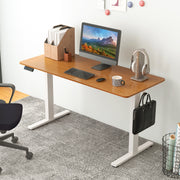 55 x 24 Inches Sit Stand Home Office Desk with 3 Memory Height Settings-Natural-Standing Desks-DECOROLALA