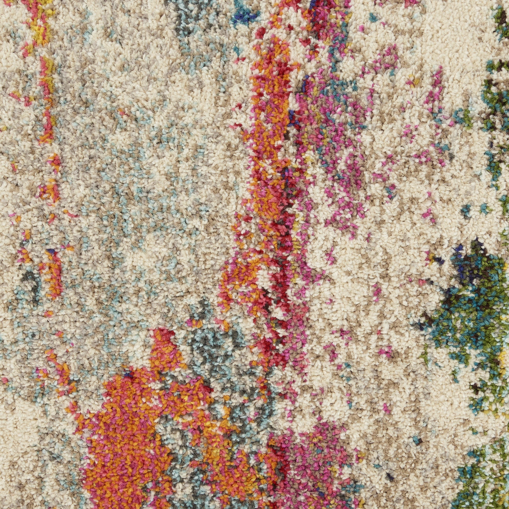 10' Ivory Abstract Runner Rug-6