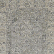 10' Gray Floral Runner Rug-0