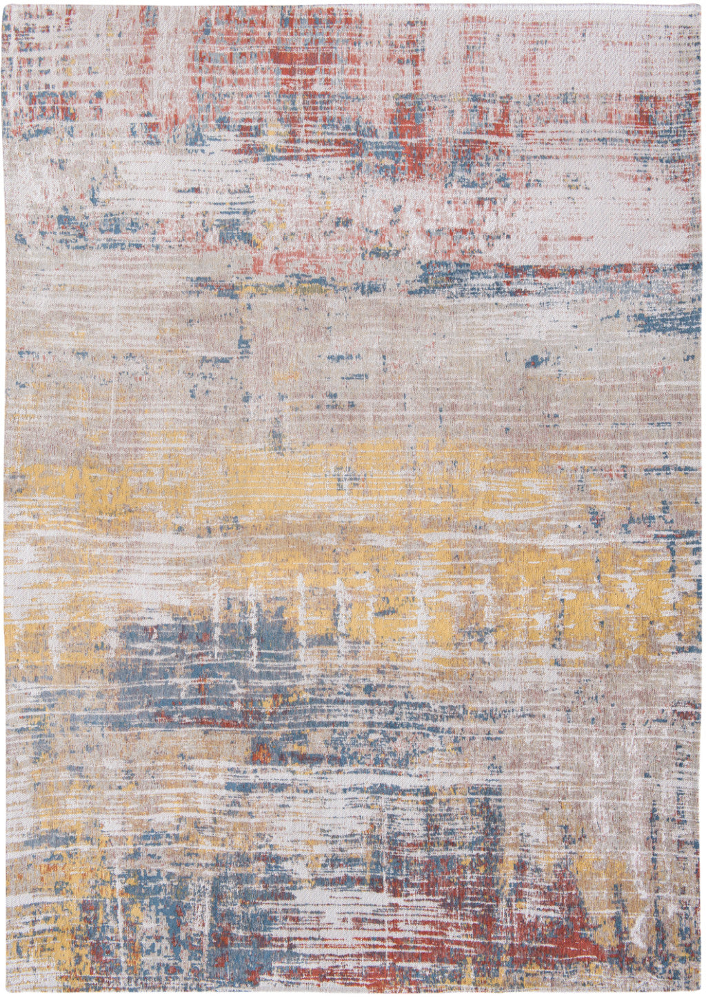 10' White Abstract Runner Rug-1