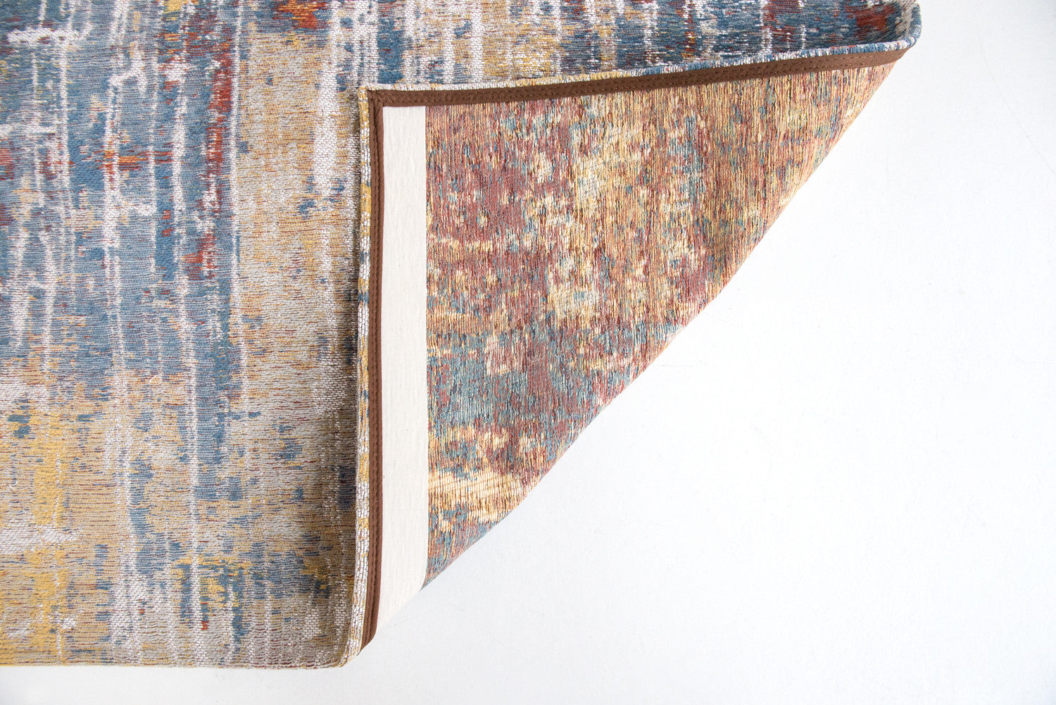 10' White Abstract Runner Rug-3