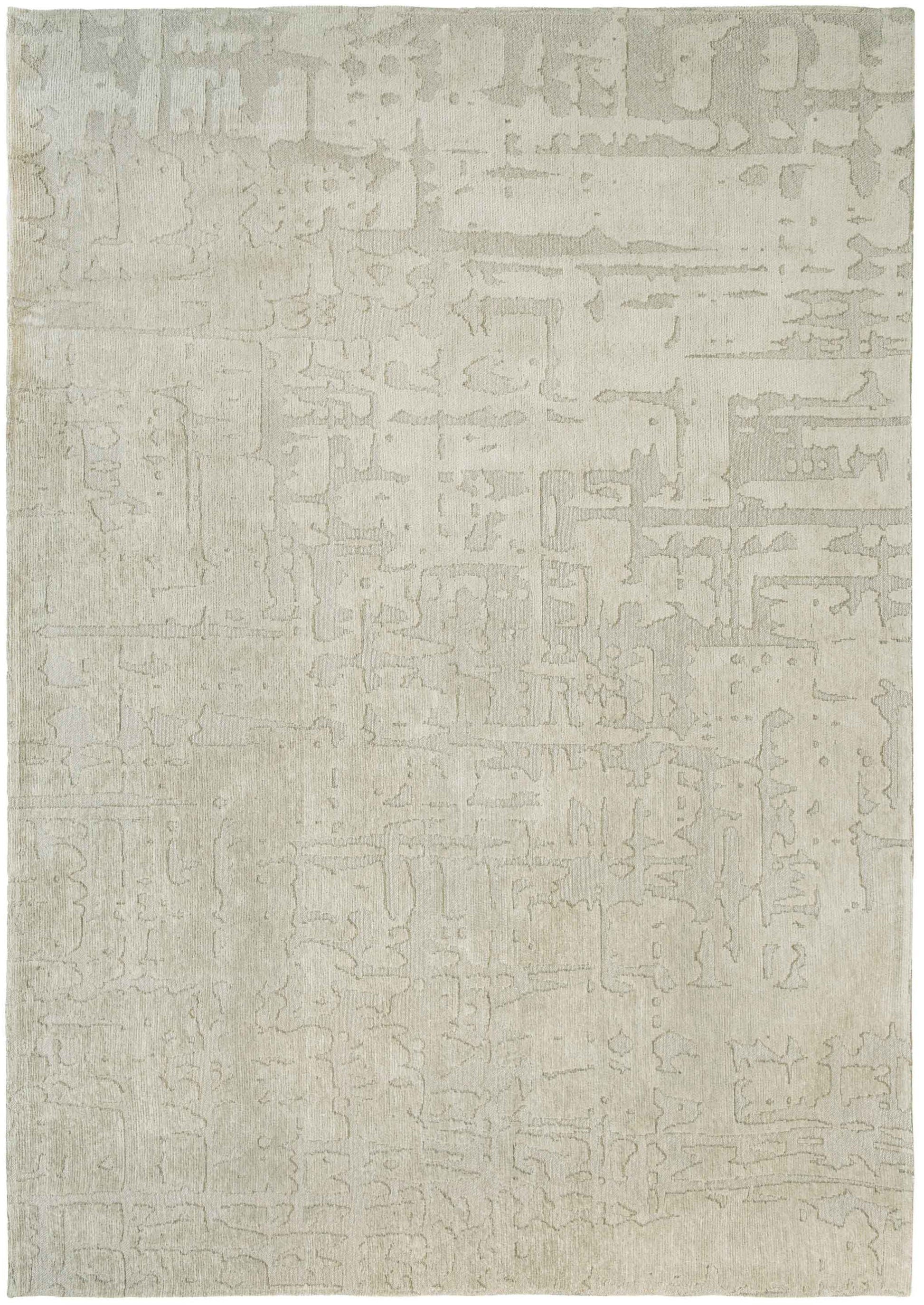 10' Beige And Gray Abstract Runner Rug-5