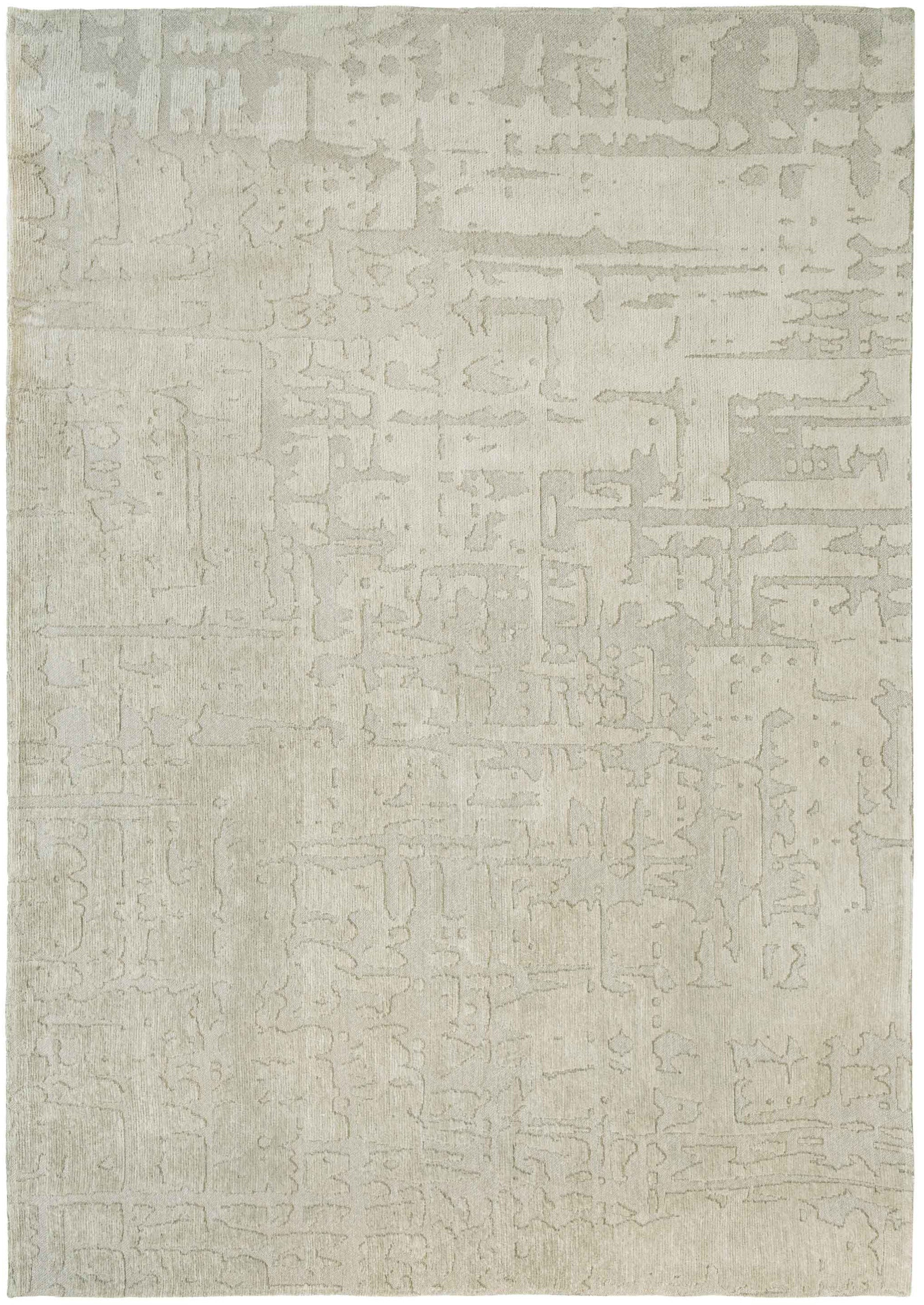 10' Beige And Gray Abstract Runner Rug-5