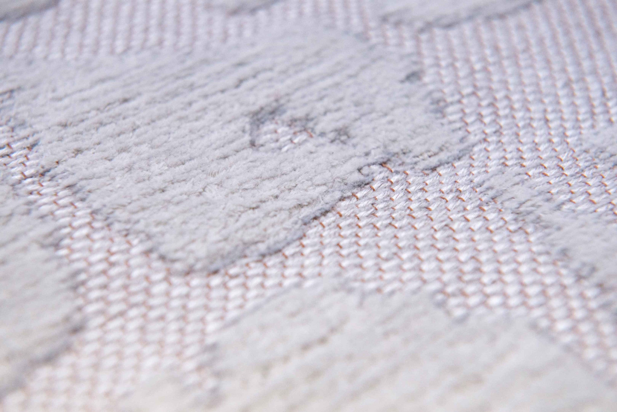 10' White Abstract Runner Rug-7