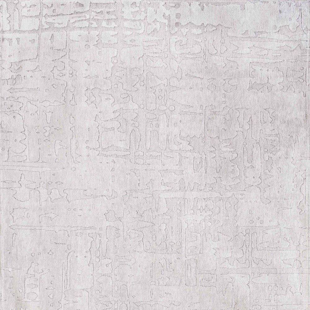 10' White Abstract Runner Rug-5
