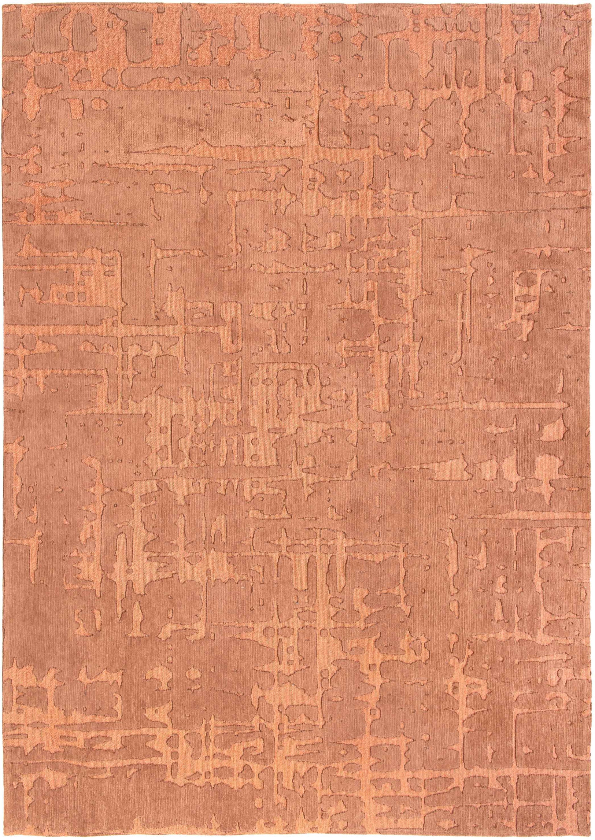 10' Orange Abstract Runner Rug-1