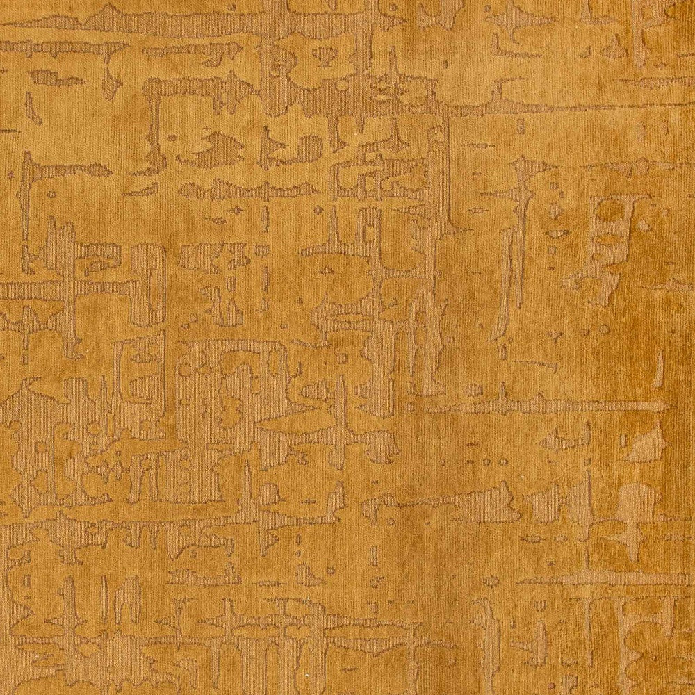 10' Yellow Abstract Runner Rug-4
