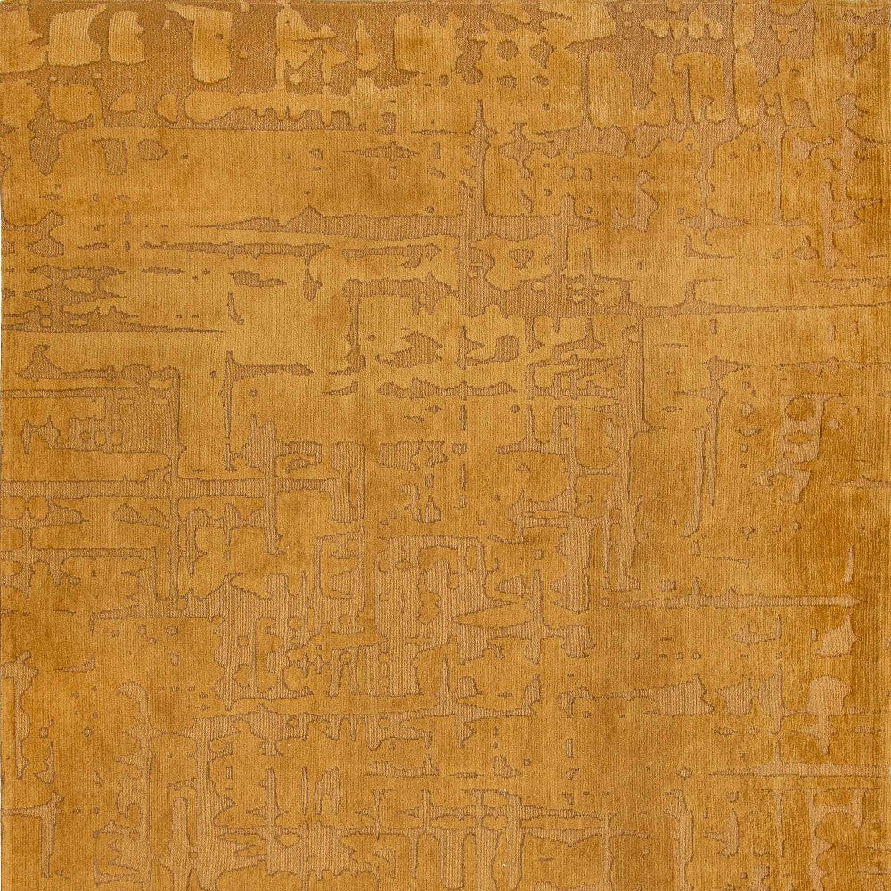 10' Yellow Abstract Runner Rug-5