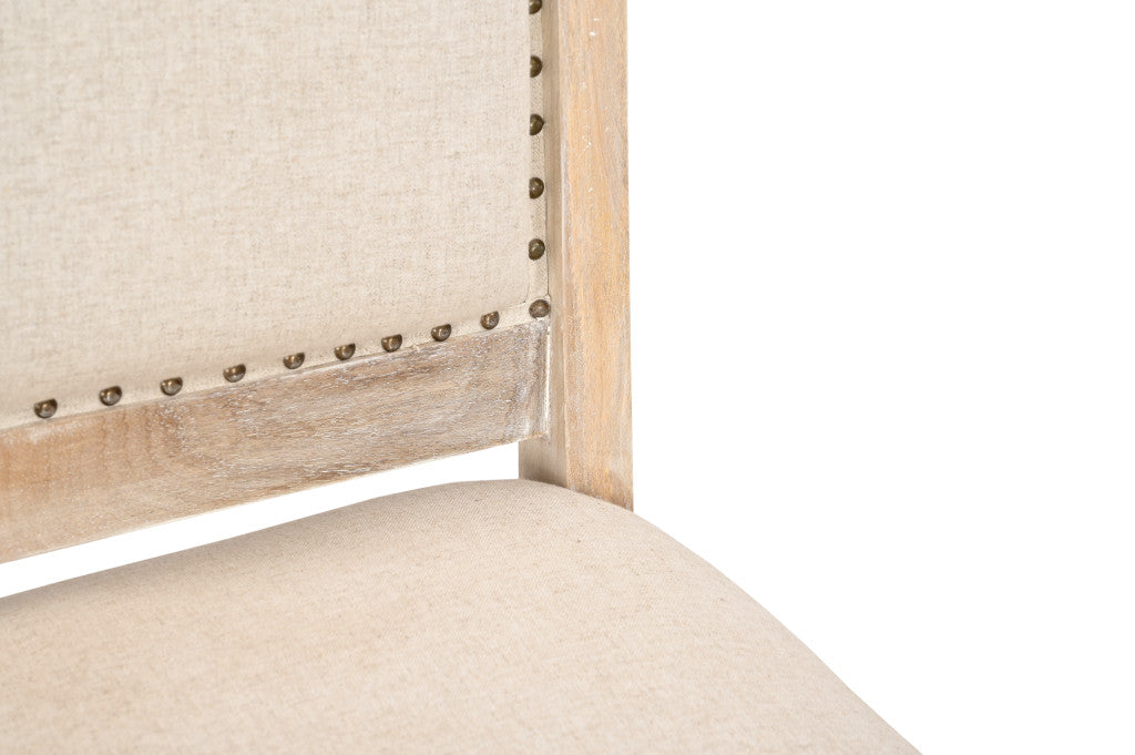 20" Beige And White Side Chair-Accent Chairs-DECOROLALA