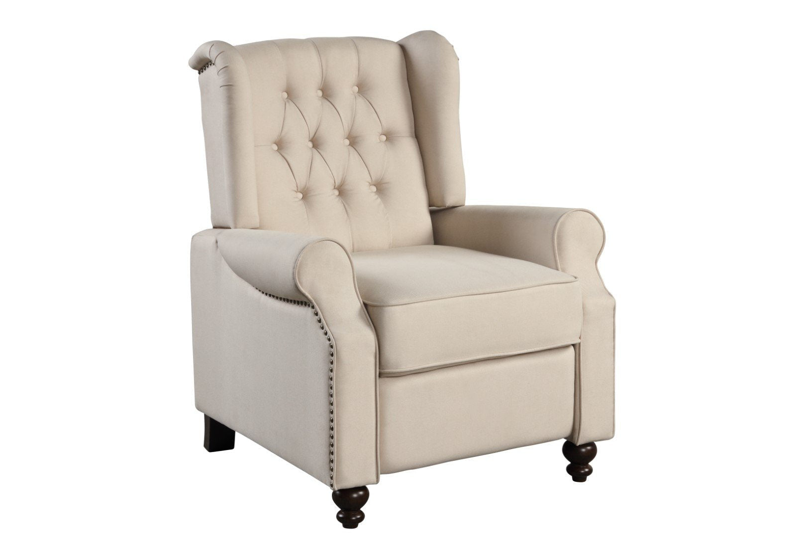 31" Beige Microfiber Manual Club Recliner-1