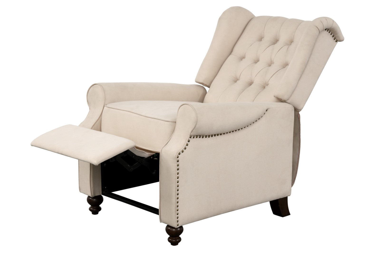 31" Beige Microfiber Manual Club Recliner-2