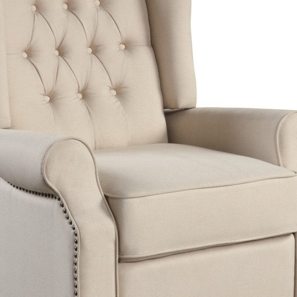 31" Beige Microfiber Manual Club Recliner-3