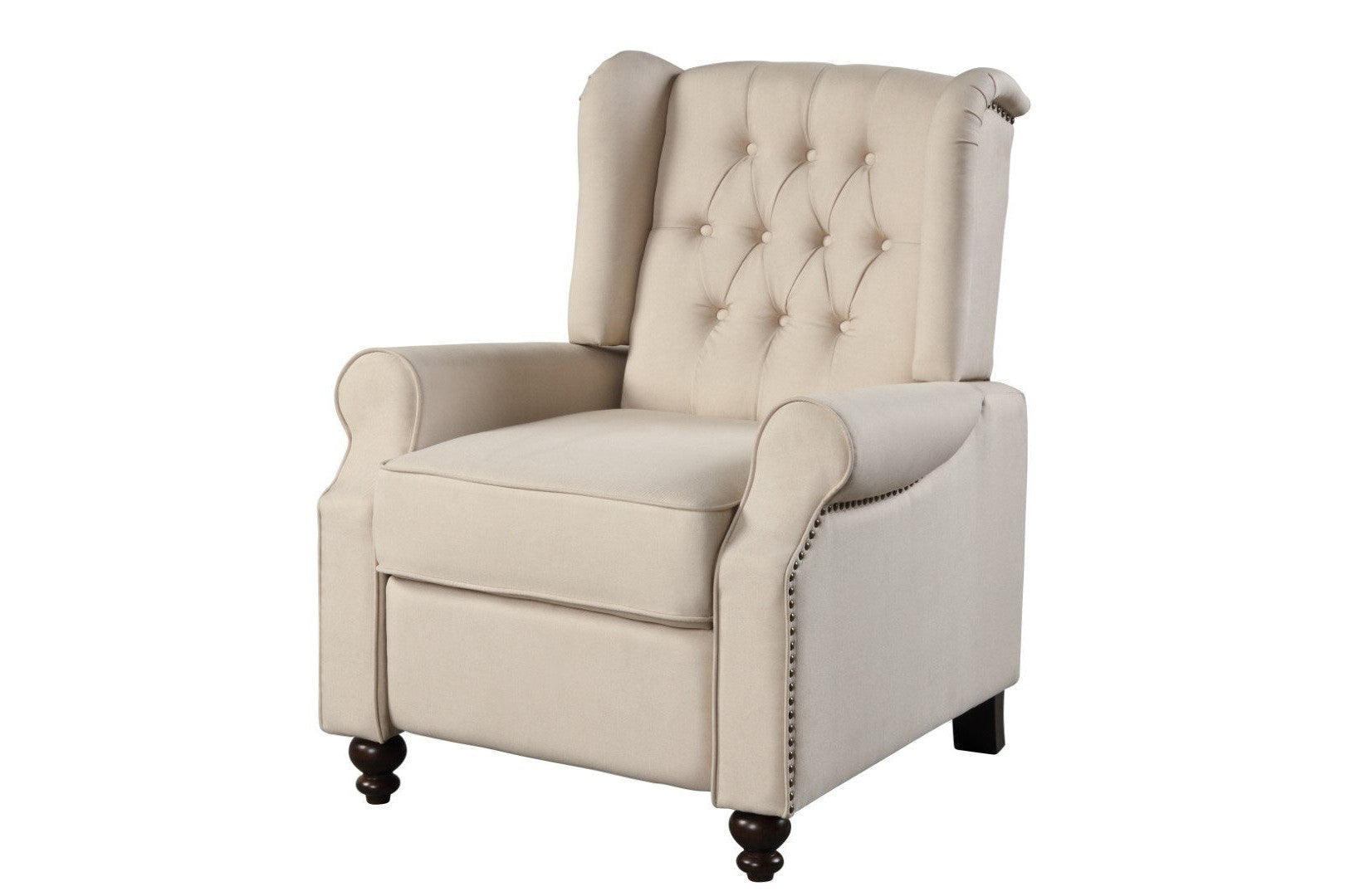 31" Beige Microfiber Manual Club Recliner-4