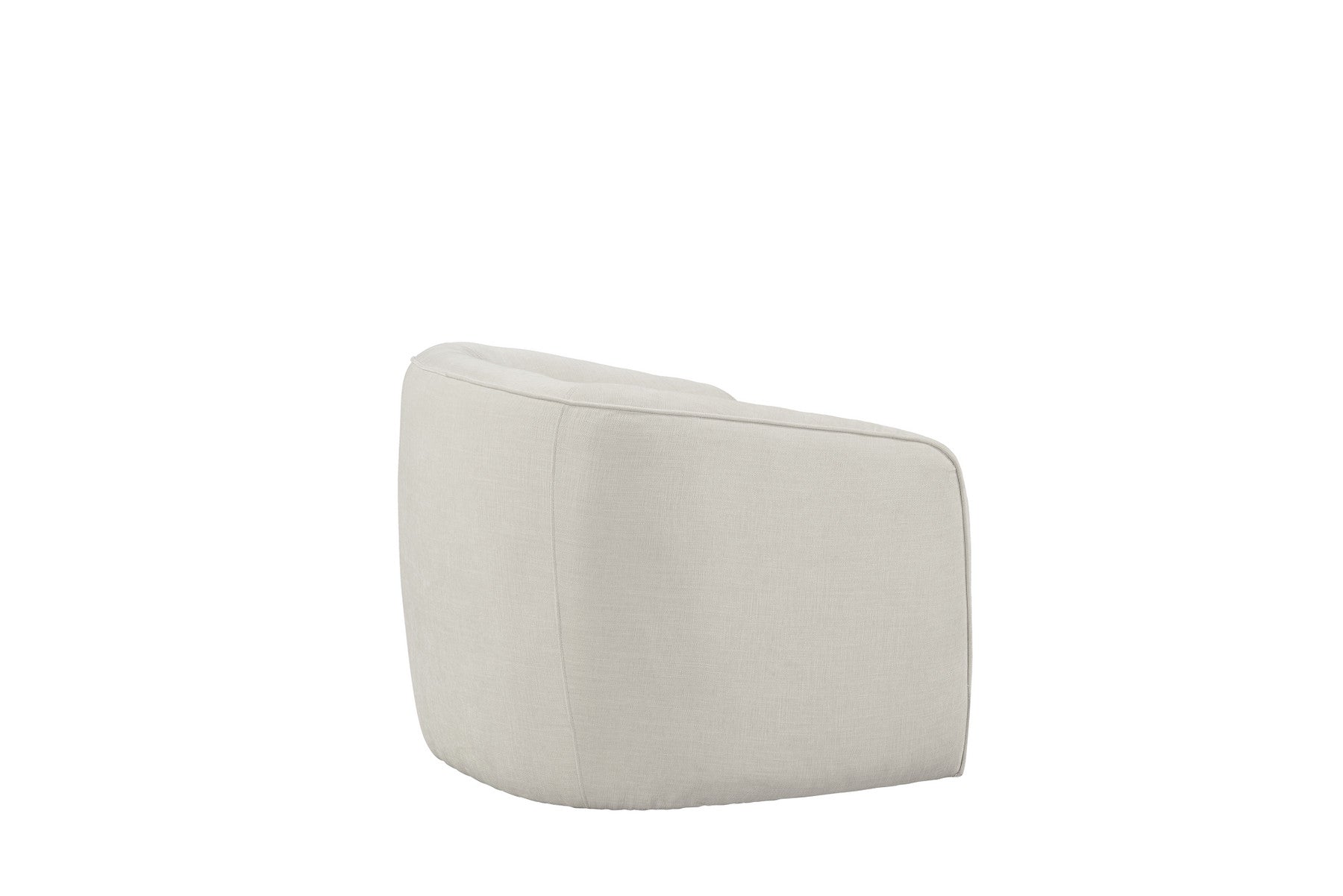 32" Beige Fabric Barrel Club Chair-2