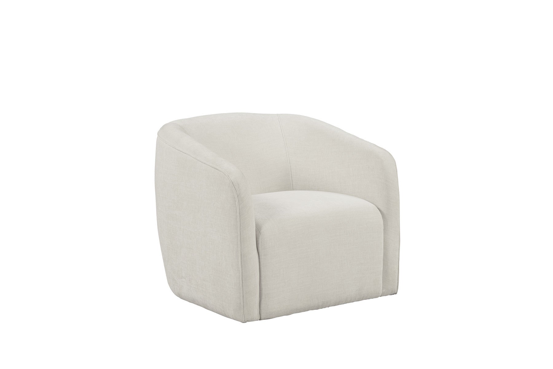 32" Beige Fabric Barrel Club Chair-3