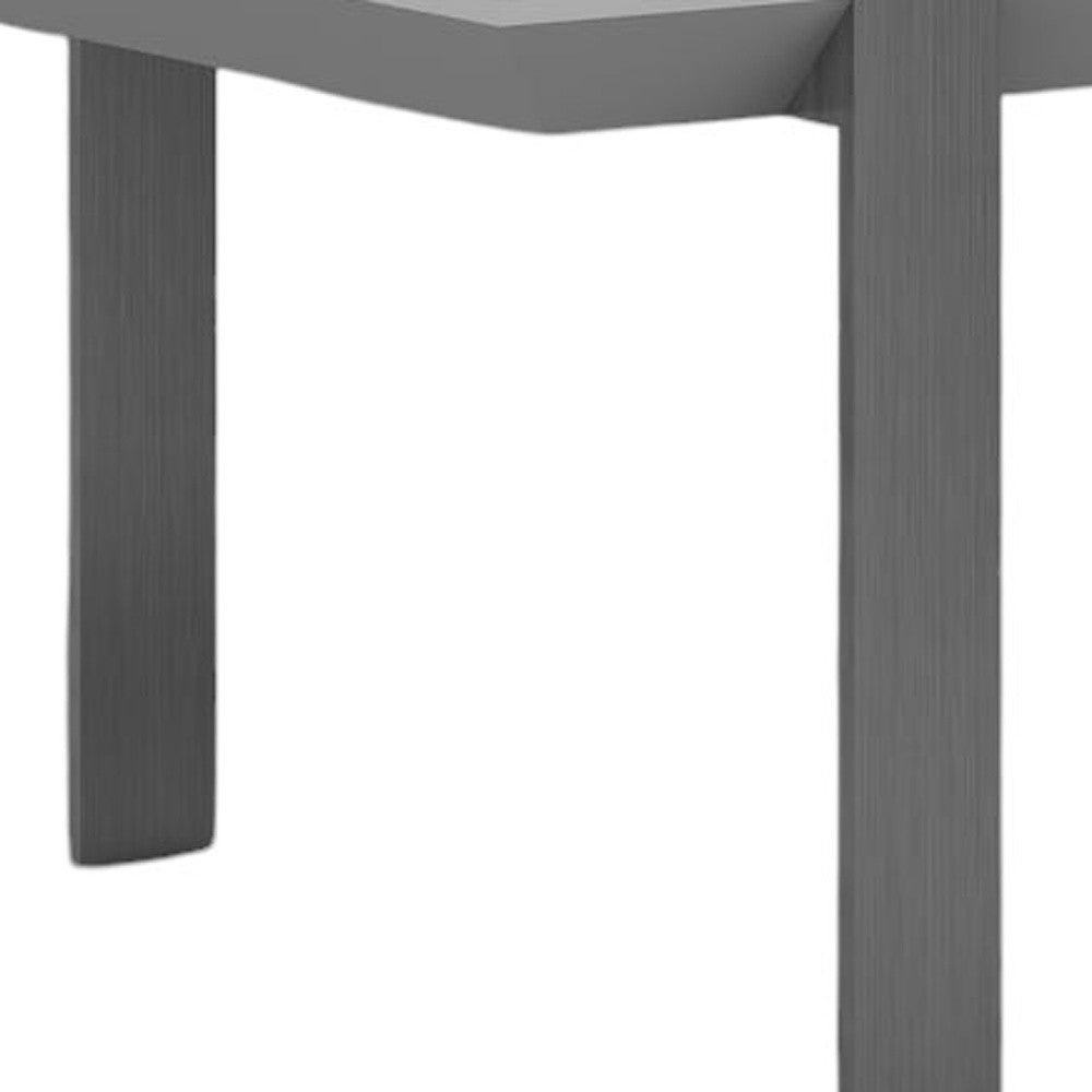 48" White And Silver Wood And Stainless Steel Coffee Table-2