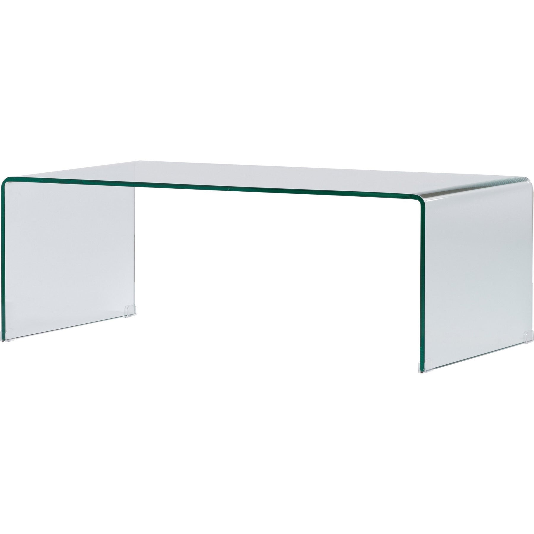 24" Clear Glass Sled Coffee Table-1