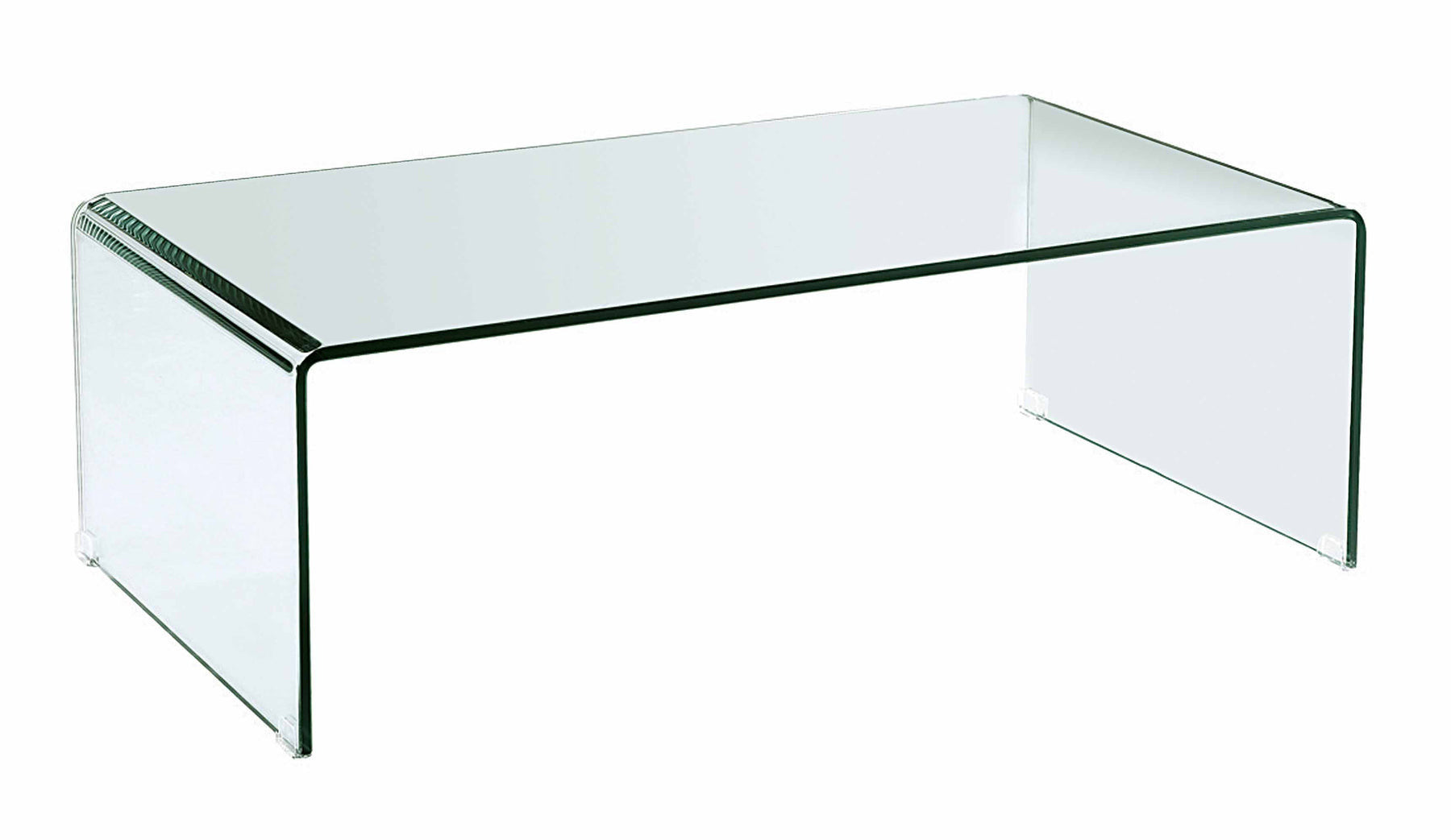 24" Clear Glass Sled Coffee Table-2