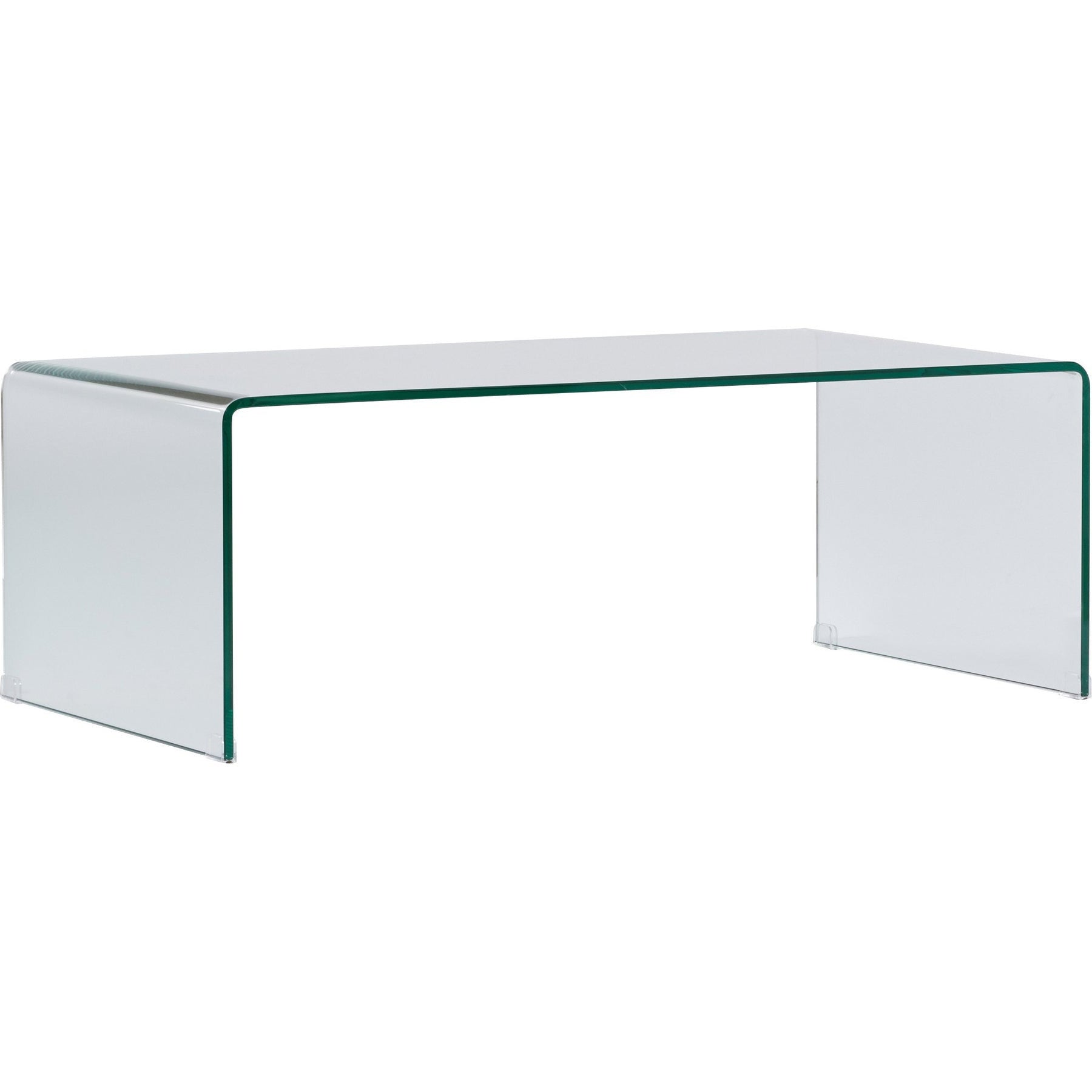 24" Clear Glass Sled Coffee Table-4