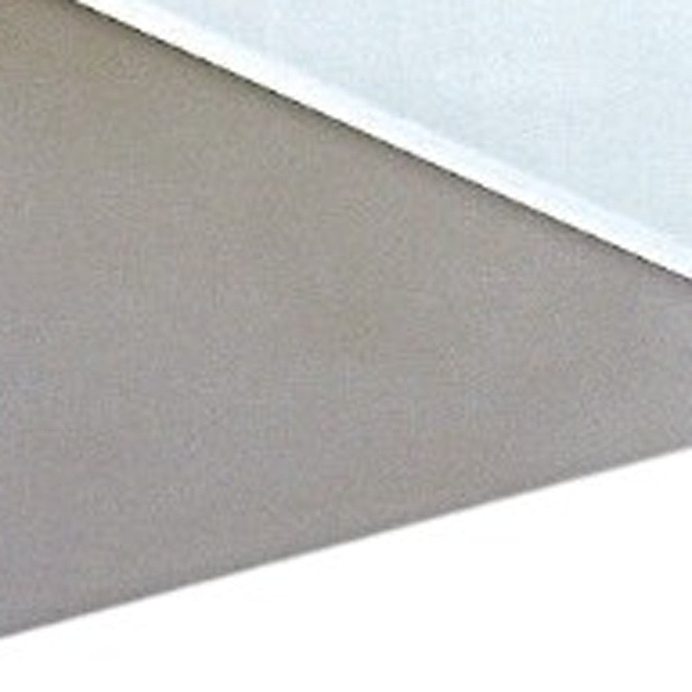 24" White Glass Sled Coffee Table-2