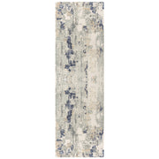 8' Blue Abstract Runner Rug-0