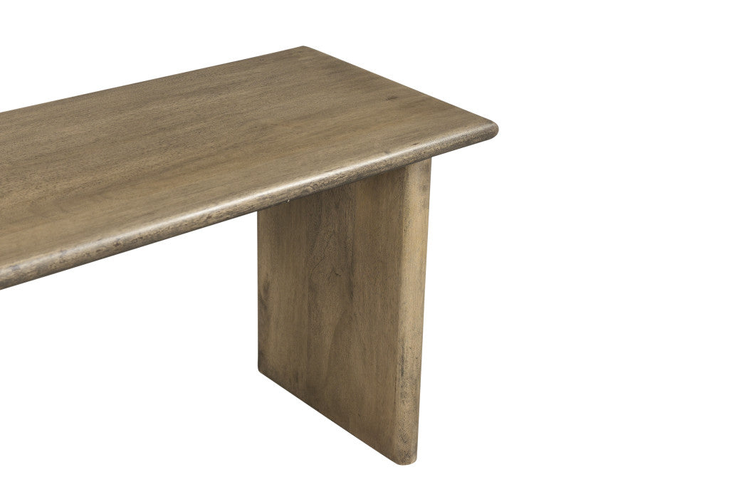 55" Brown Solid Wood Dining Bench-Benches-DECOROLALA
