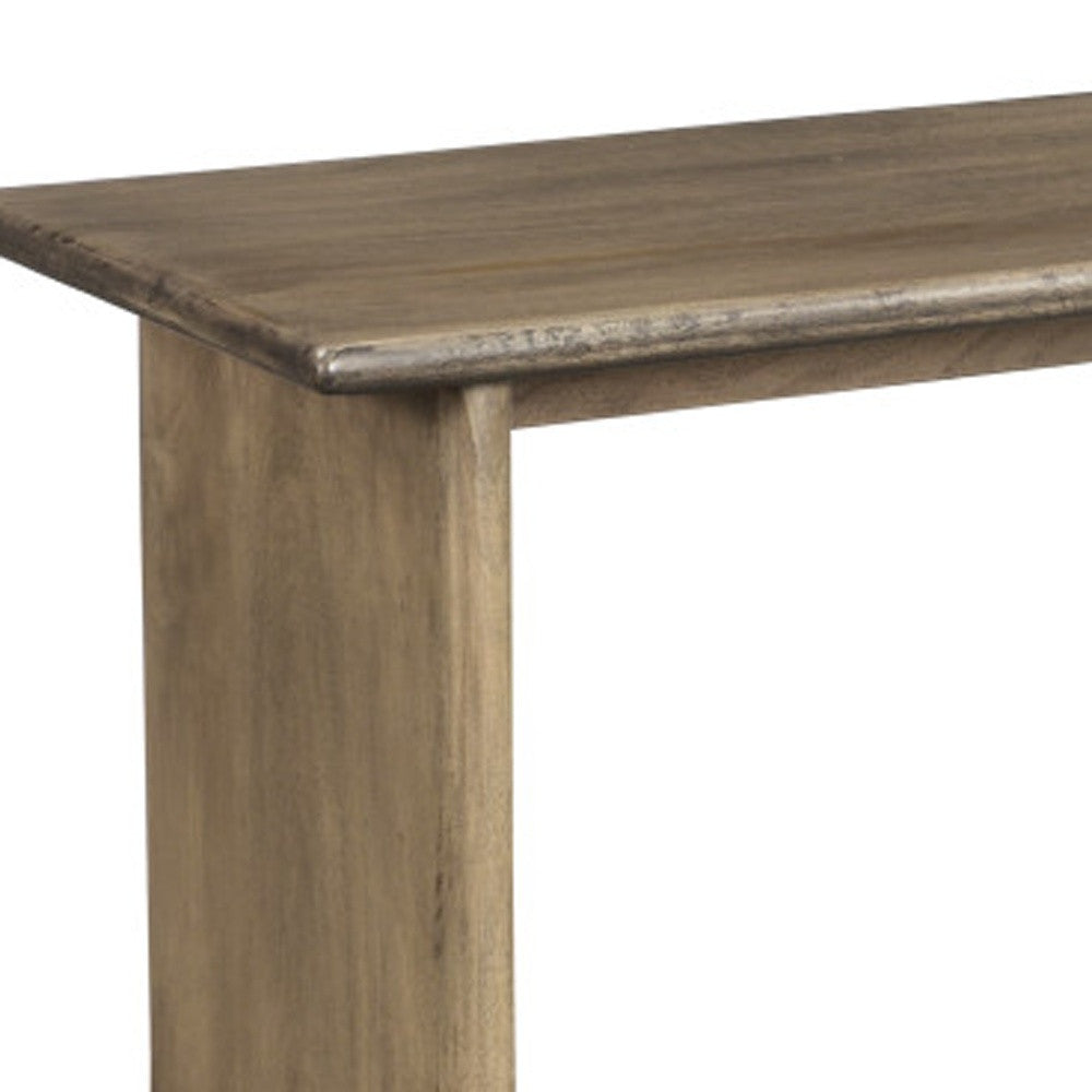 55" Brown Solid Wood Dining Bench-Benches-DECOROLALA