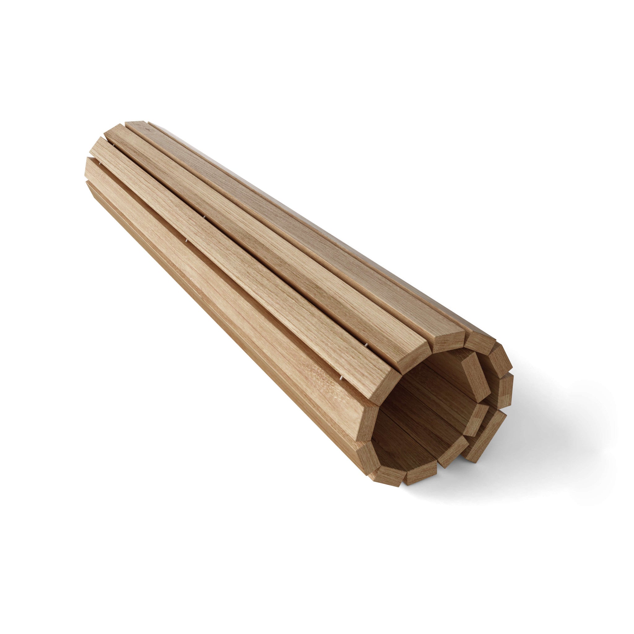 Natural Teak 20" Square Shower Mat-3