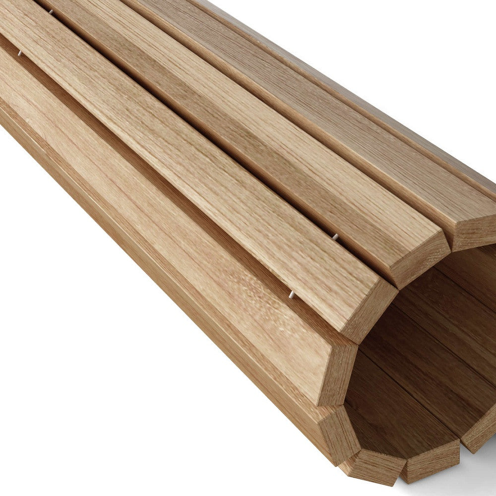 Natural Teak 20" Square Shower Mat-5