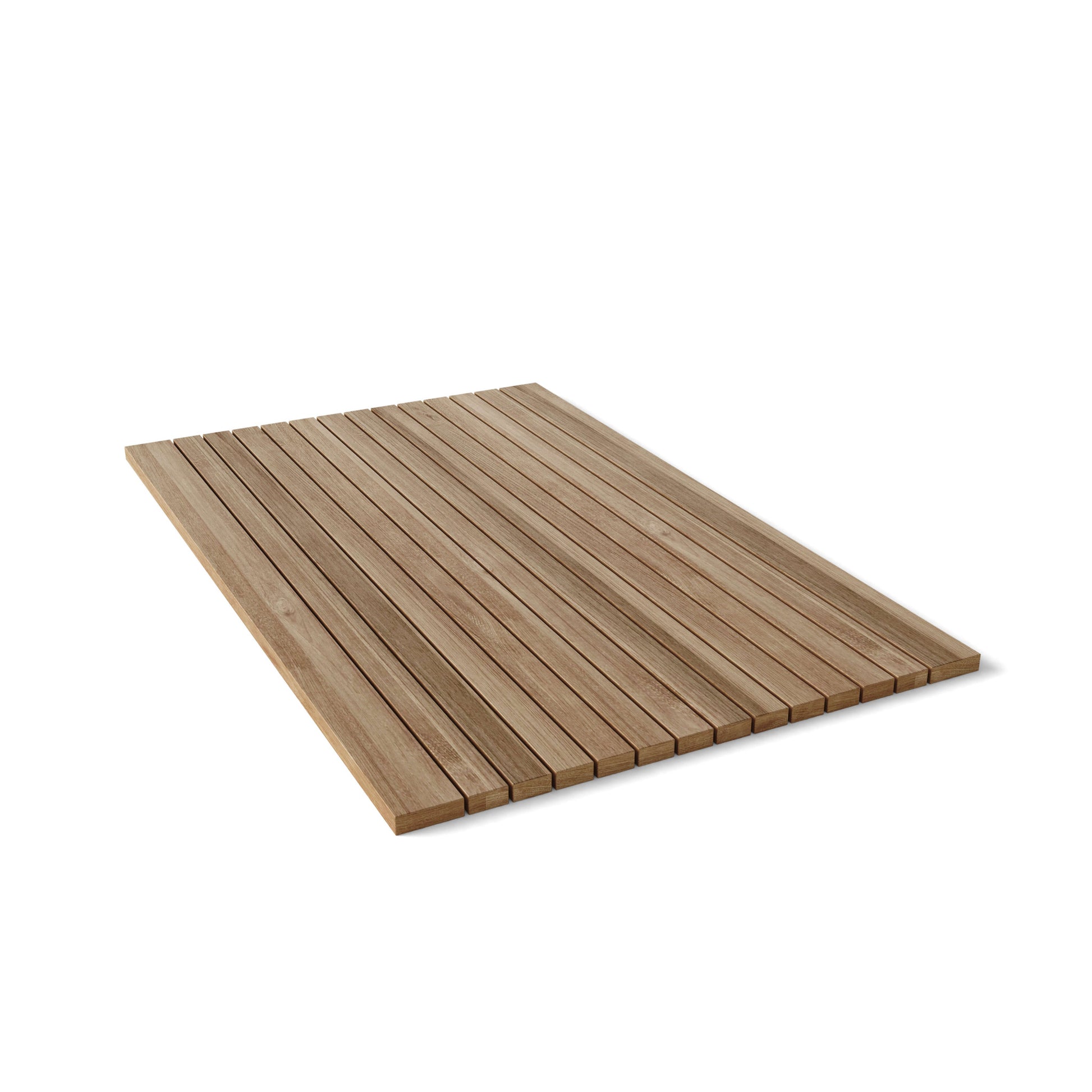 Natural Teak 20" Square Shower Mat-1