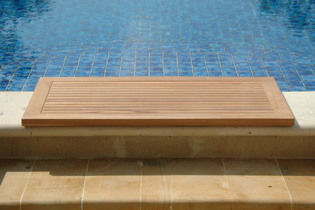 Natural Teak 39" Shower Mat-6