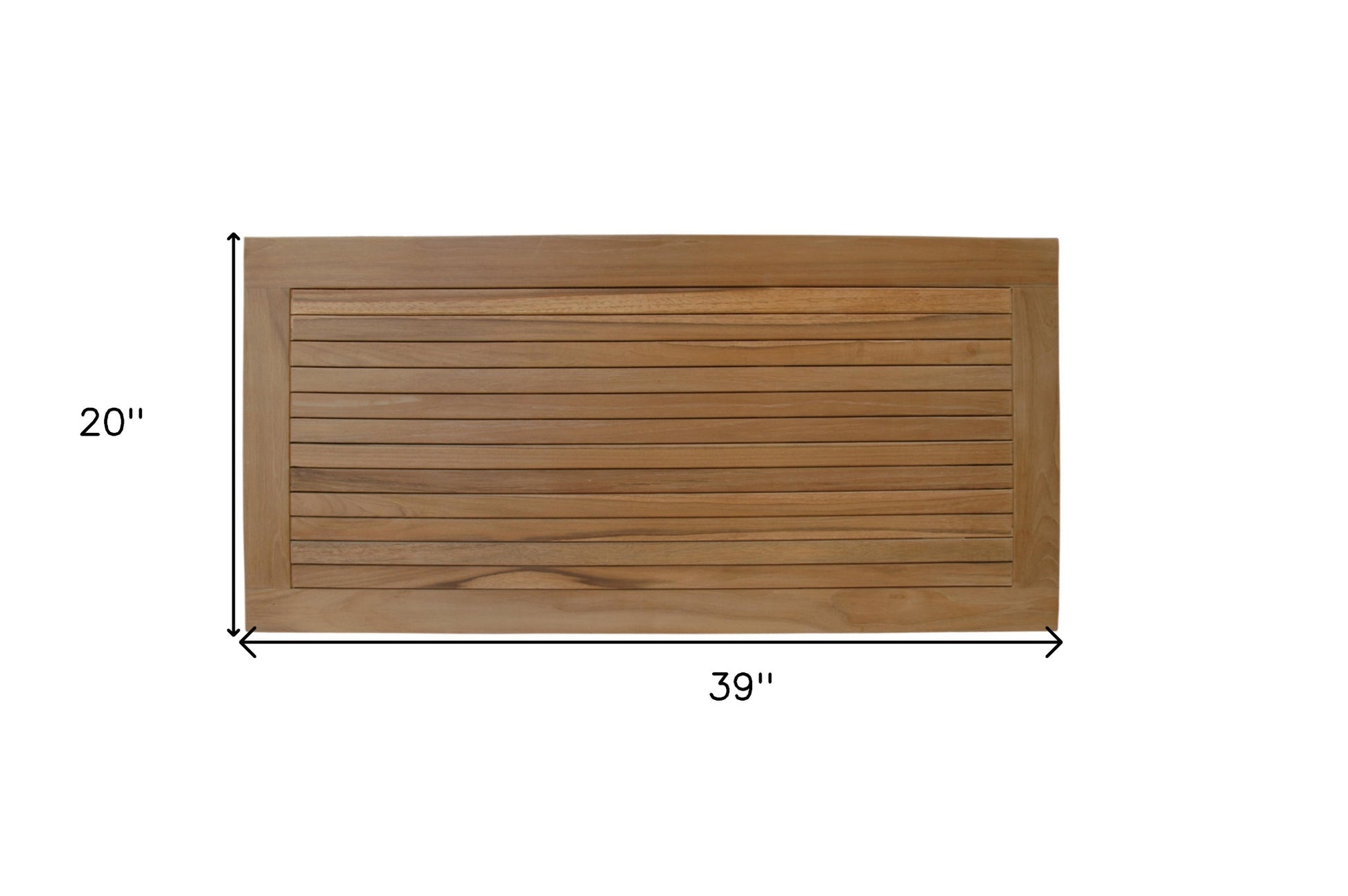 Natural Teak 39" Shower Mat-8