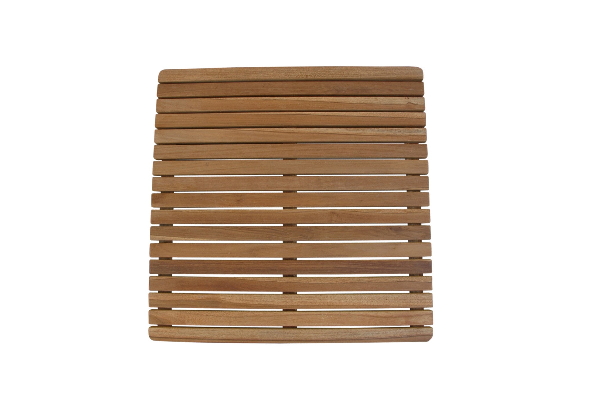 Natural Teak 24" Square Shower Mat-1