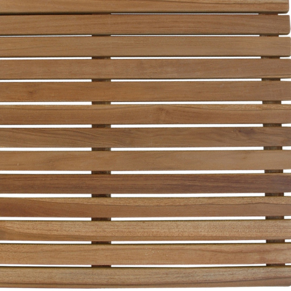 Natural Teak 24" Square Shower Mat-3