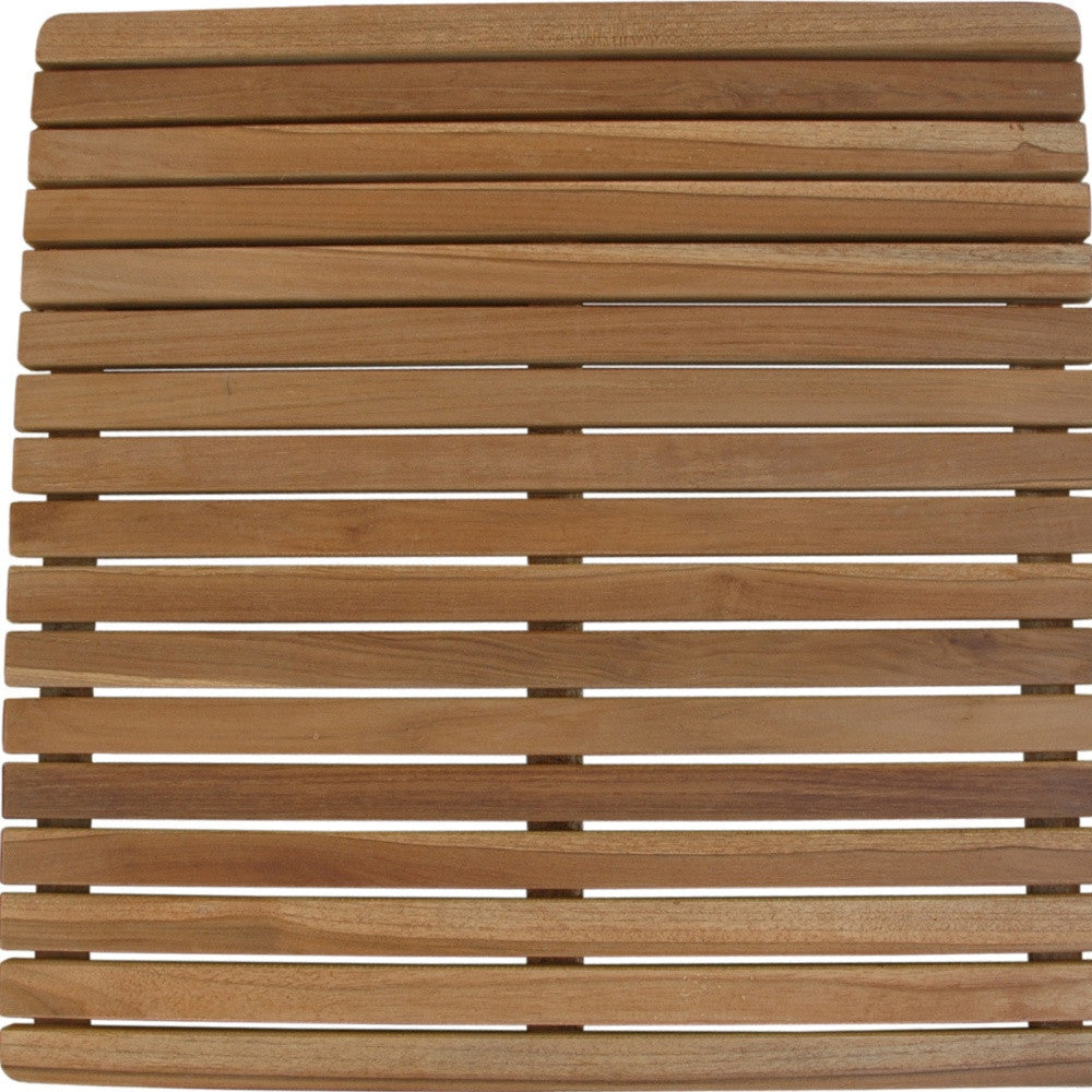 Natural Teak 24" Square Shower Mat-4