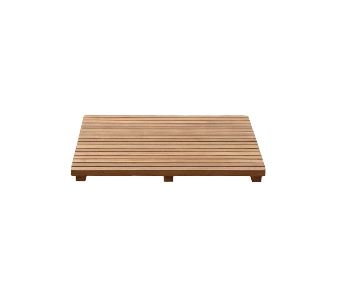 Natural Teak 24" Square Shower Mat-2