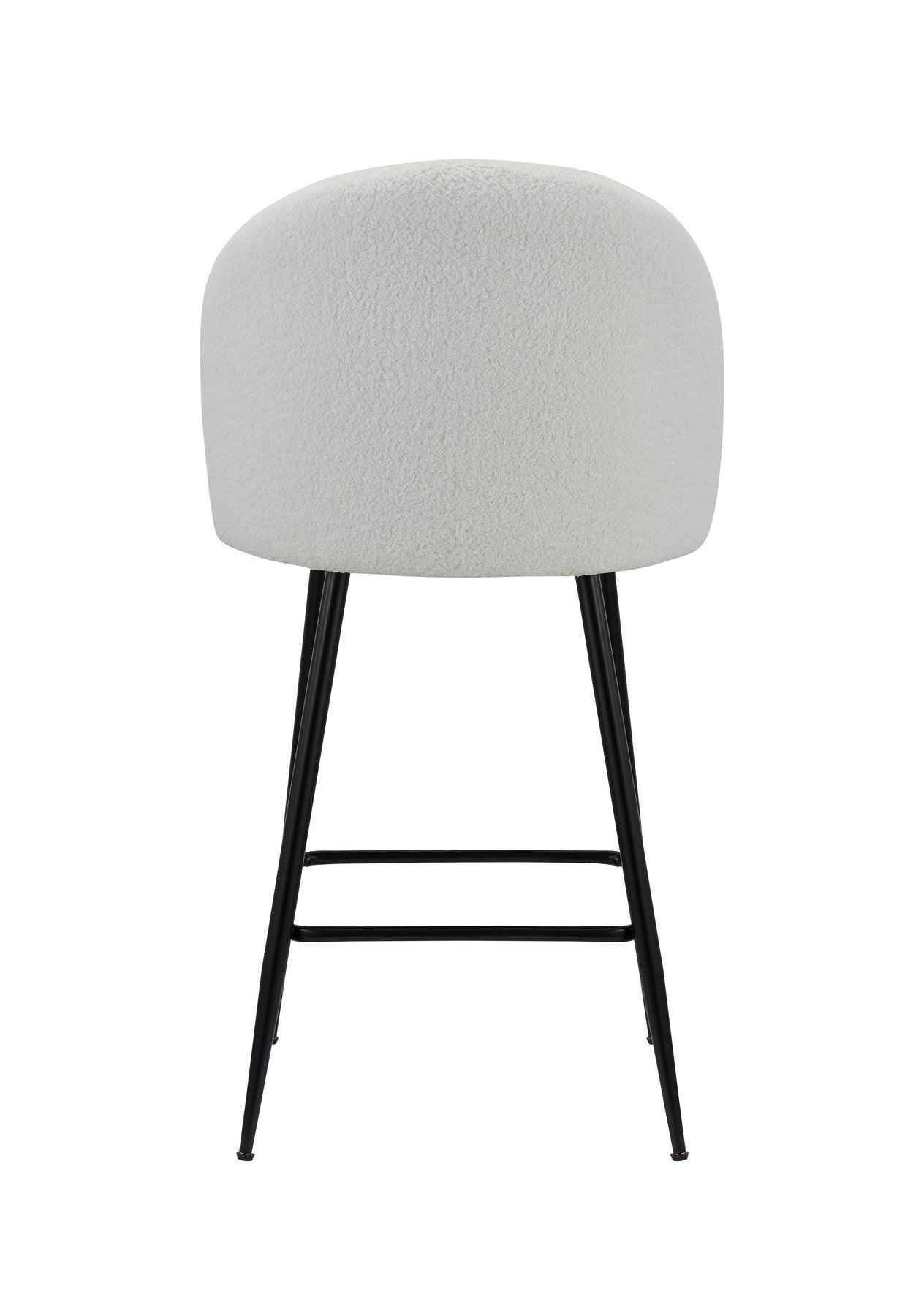 Set of Two 26" White and Black Fabric and Metal Low Back Counter Height Bar Chairs-4