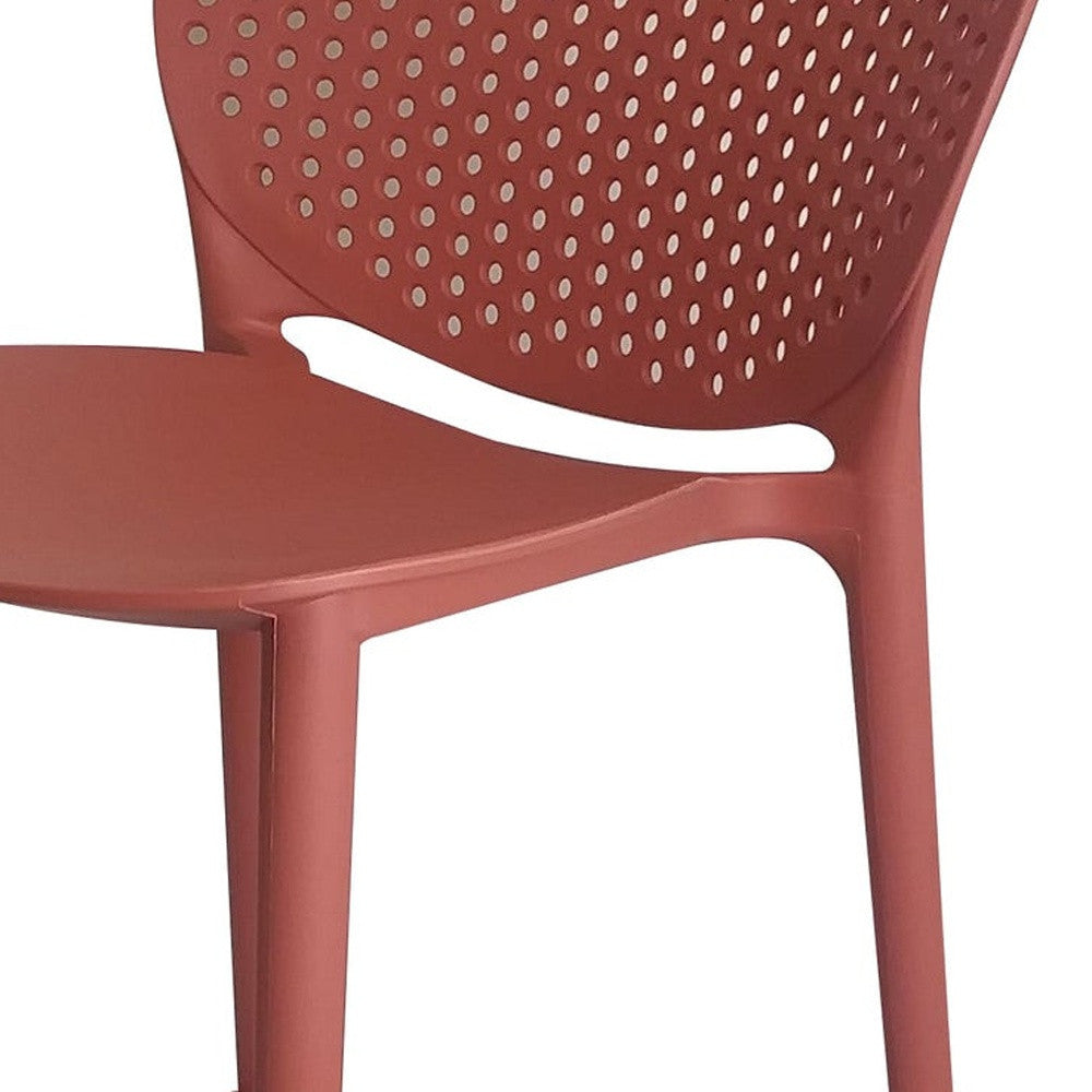 Set of Four 26" Orange Heavy Duty Plastic Low Back Counter Height Bar Chairs-4